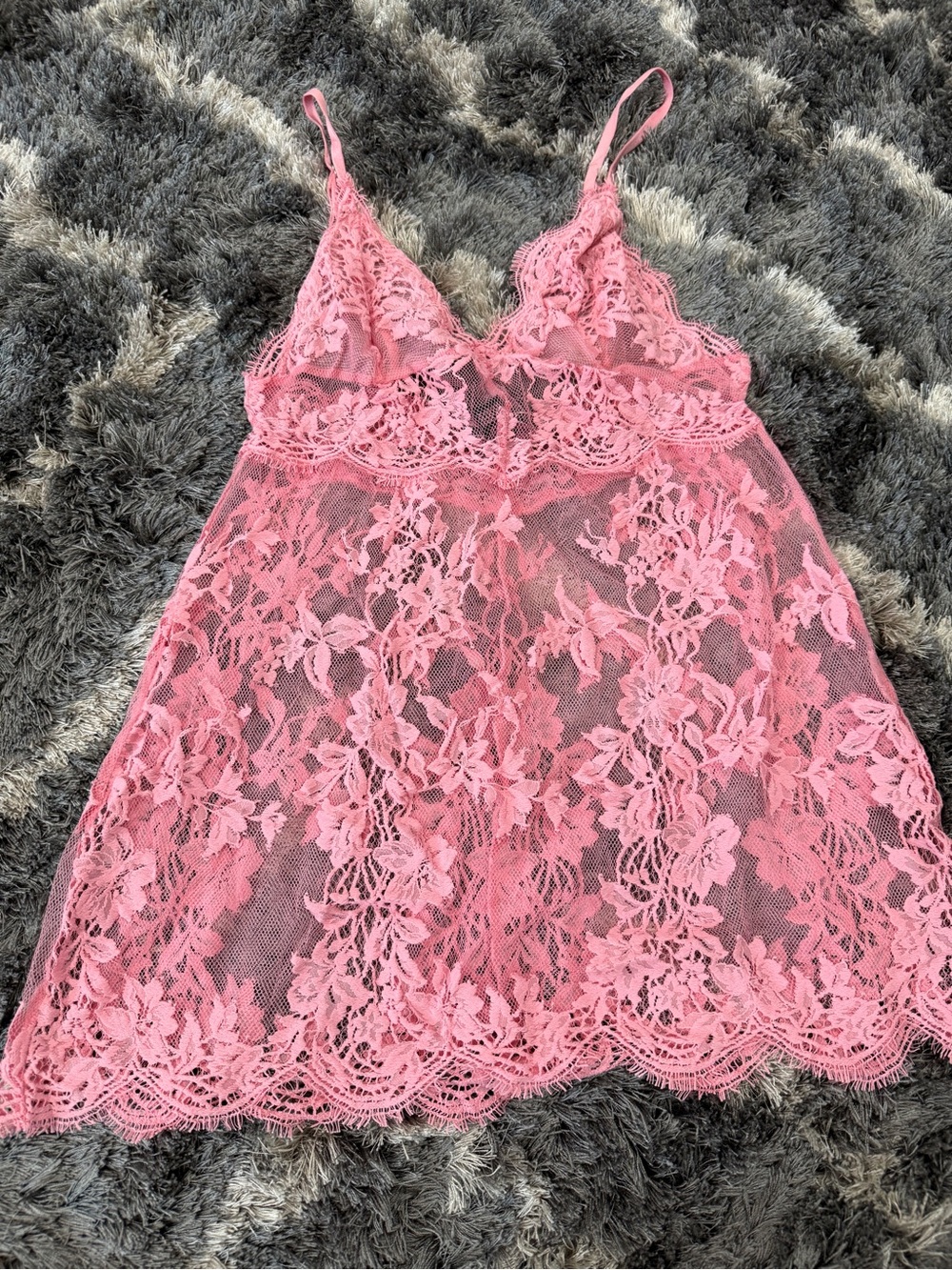 Victoria's Secret Pink Floral Lace Chemise